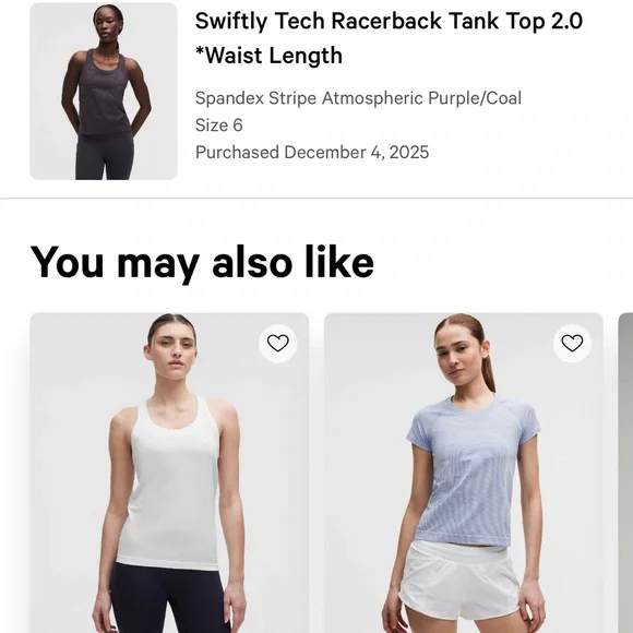 lululemon swiftly tech racerback tank top 2.0 waist length - Picture 11 of 11